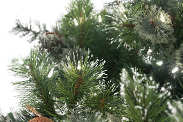 Oregon Pine 7.5′ Artificial Slim Christmas Tree with 500 Multi Function LED Lights