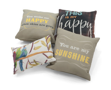 18″ My Happy Place Pillow