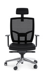 Black Leather Office Chair thumbnail 2