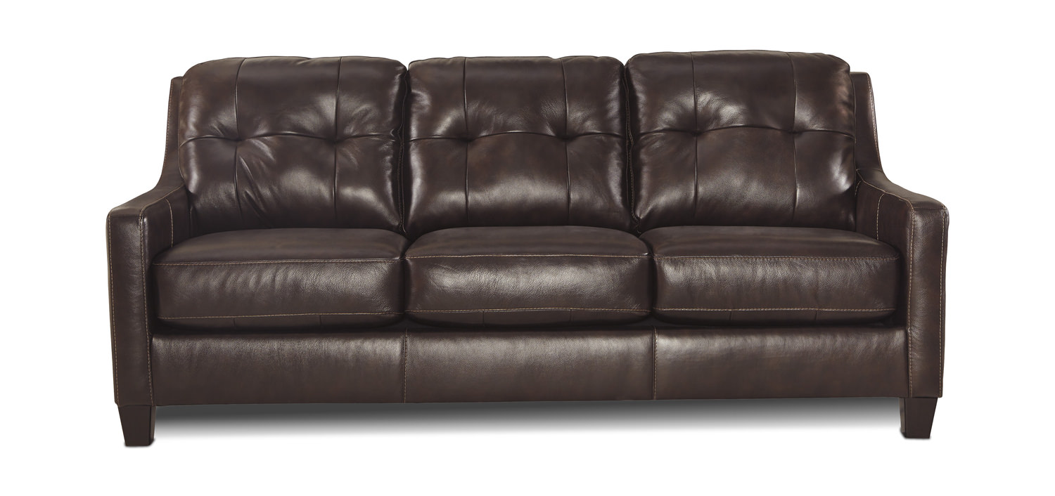 Keano Leather Sofa Dock86 Keano Leather Sofa Mahogany