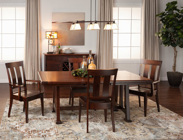 Springfield Trestle Table With 4 Side Chairs