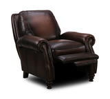 Charlie Leather Push Back Recliner | HOM Furniture