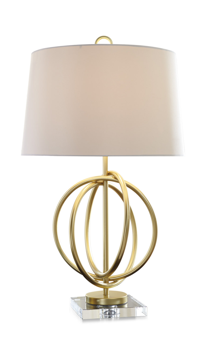 acrylic and gold table lamp