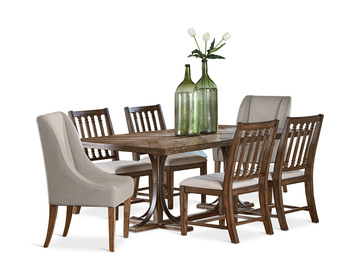 Design With Dining In Mind Blog By Hom Furniture Image Trestle Dining Table With 4 Revival Side Chairs And 2 French Host