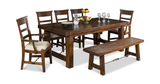 Tuscany Extension Table With 4 Side Chairs, 2 Arm Chairs And Bench thumbnail 1