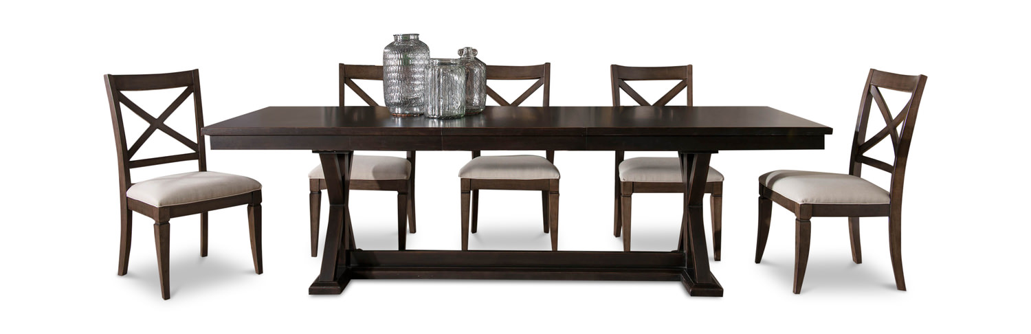 Trestle Table And 4 Peppercorn X Back Dining Chairs Trestle Table And 4 Peppercorn X Back Dining Chairs