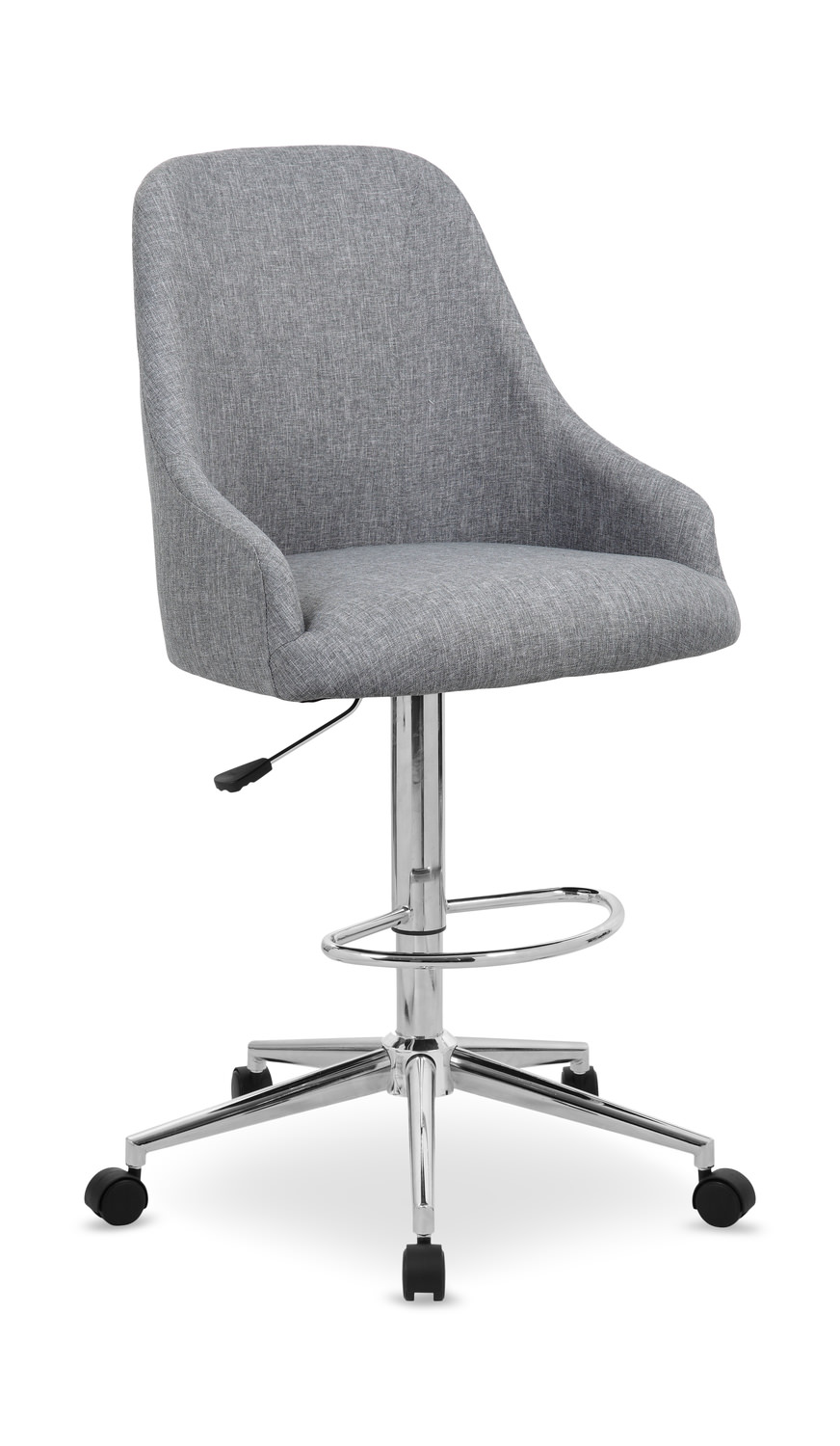 grey adjustable height office stool