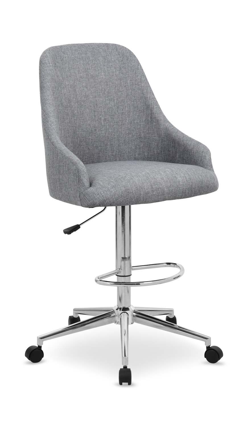 Grey Adjustable Height Office Stool