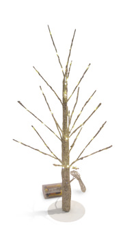 image  LED Tree 18″ with Champagne Glitter
