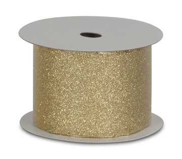 image 2.4″ Glitter Ribbon - Gold