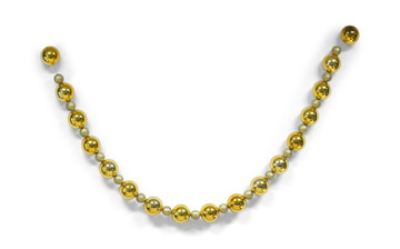 9′ Shatterproof Ball Garland - Gold