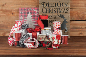 2.4″ Glitter Ribbon - Red