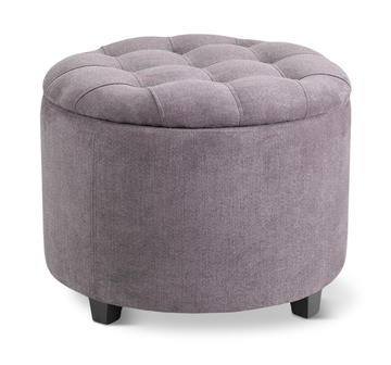 image Sasha Shoe Storage Ottoman - Grey