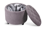 Sasha Shoe Storage Ottoman - Grey thumbnail 2