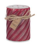 Red Cinnamon Gear Wheel Pillar Candle - Small thumbnail 2