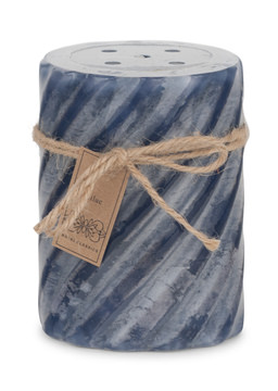 Purple Lilac Gear Wheel Pillar Candle - Small