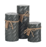 Grey Mulberry Gear Wheel Pillar Candle thumbnail 1