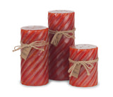 Orange Pumpkin Gear Wheel Pillar Candle - Small thumbnail 1