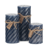 Purple Lilac Gear Wheel Pillar Candle - Small thumbnail 1