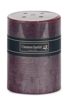Red Cinnamon Frost Pillar Candle - Small