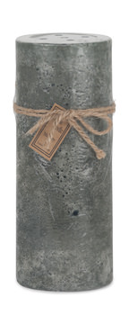 image Grey Mulberry Perforated Pillar Candle - Large
