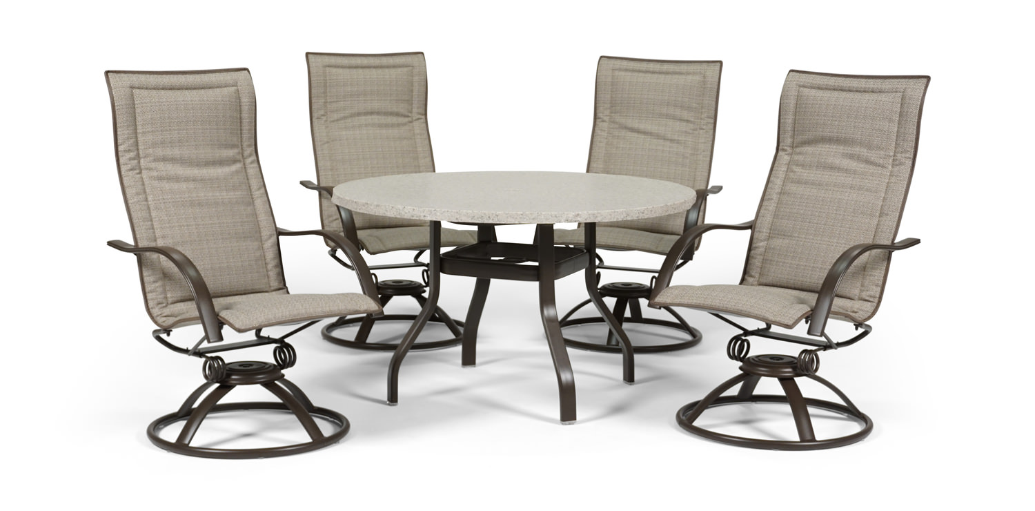 Stella 5 Piece Padded Patio Dining Set by | HOM Furniture