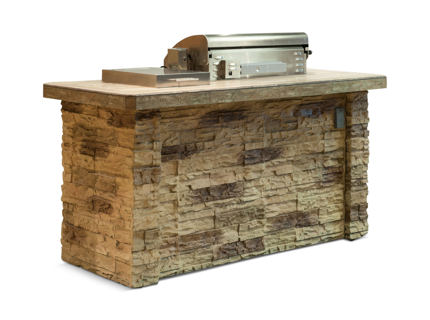 Stack Stone Outdoor Kitchen Grill Island By HOM Furniture