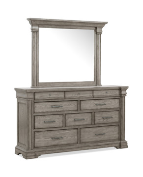 Cascade Mirror - Bluff Grey