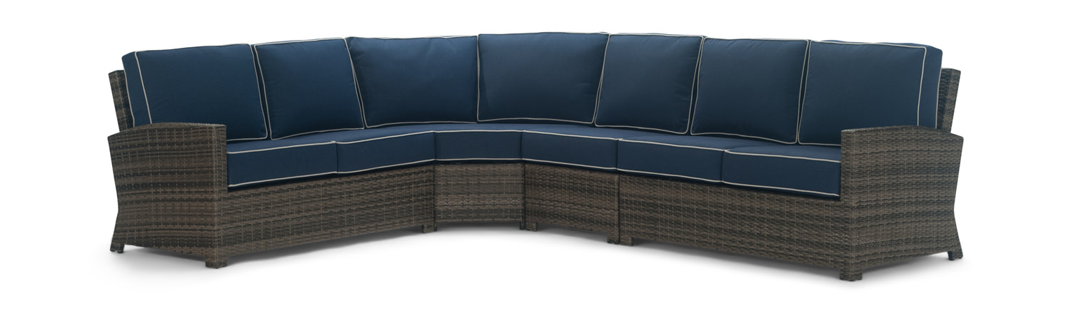 Metro 4 Piece Curved Sectional Driftwood Hom Furniture