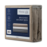 Brushed Microfiber Queen Sheet Set - Sandstone thumbnail 1