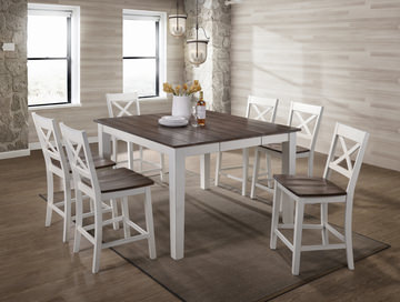 Ala Carte White Counter Table With 4 Stools