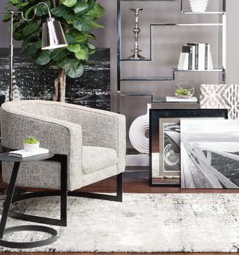 Viera Grey Area Rug - 5′3″ X 7′7″