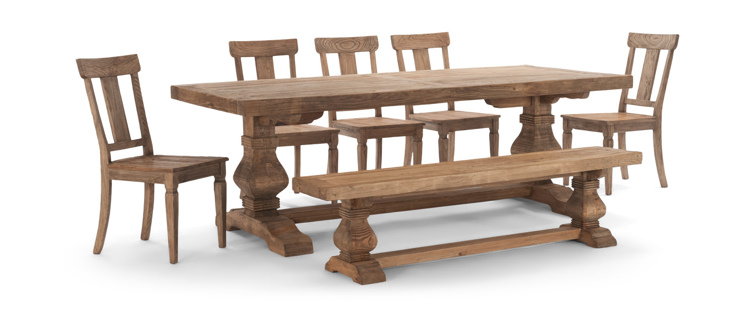 Emma Dining Table With 5 Chairs And Bench Hom Furniture