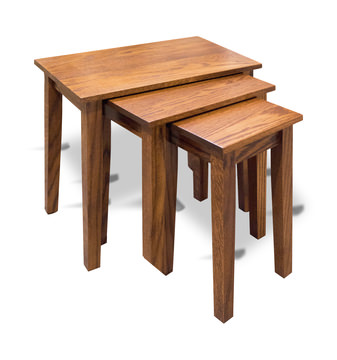 image Amish Oak Nesting Tables
