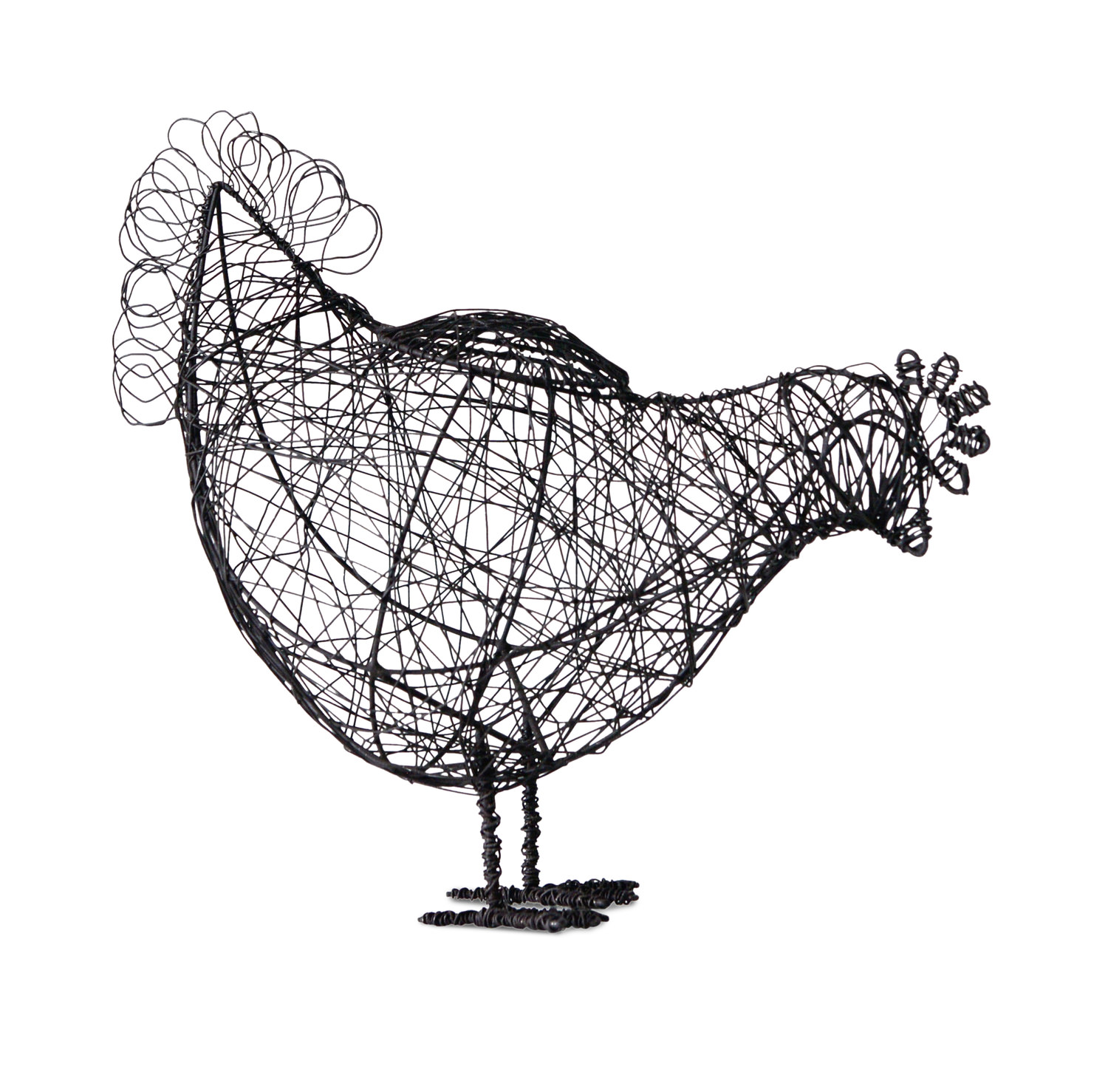 Wire Hen With Basket Dock86