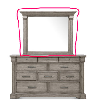 Cascade Mirror - Buff Grey
