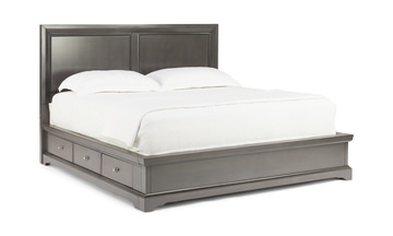 image French Quarters Queen Bed With 2 Underbed Storage Units - Grey