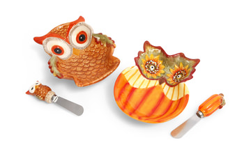 image Owl Dish With Spreader