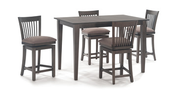 image Kateri Counter Table With 4 Swivel Stools