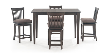 Kateri Counter Table With 4 Swivel Stools