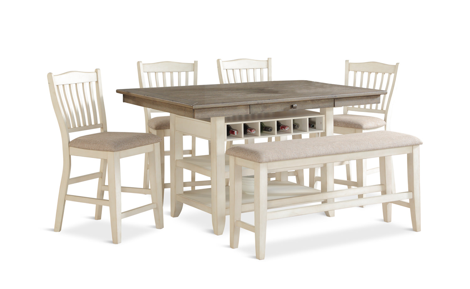 Tall dining table online bench