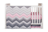 Chevron Crib Bedding - Cotton Candy thumbnail 1