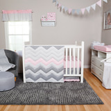 Chevron Crib Bedding - Cotton Candy thumbnail 6