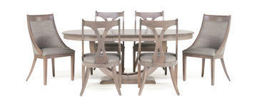 Simonne II Oval Dining Table With 4 Side Chairs And 2 Host Chairs