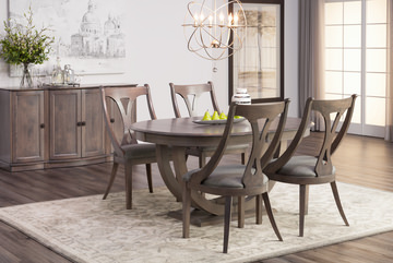 Simonne II Oval Table With 4 Side chairs