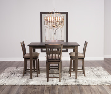 Kateri Counter Table With 4 Swivel Stools