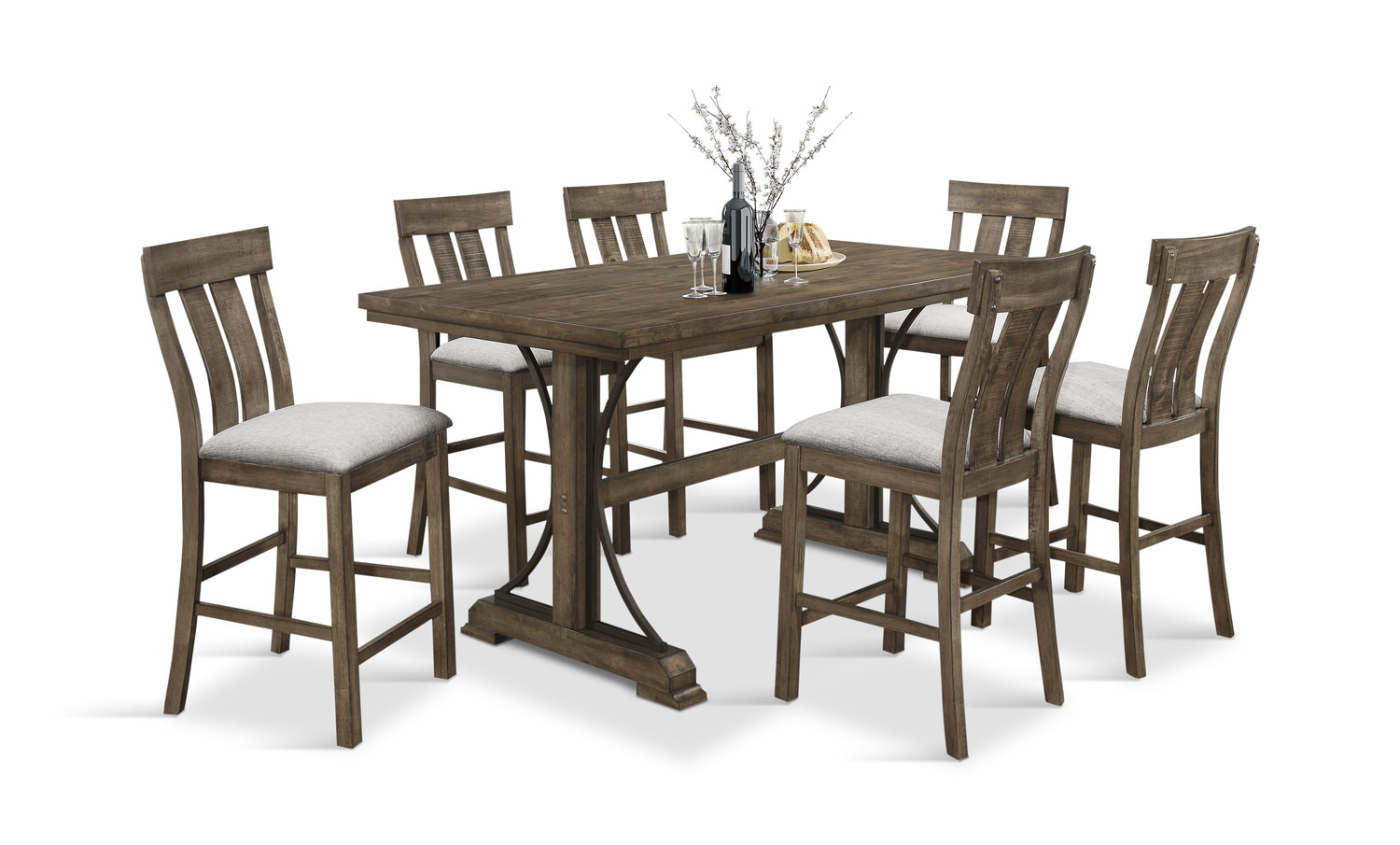 Adams Counter Height Dining Table With 6 Stools Dock86