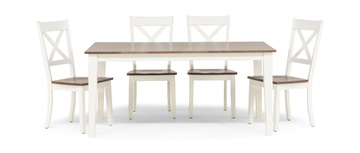 À La Carte Dining Table With 4 Chairs - White