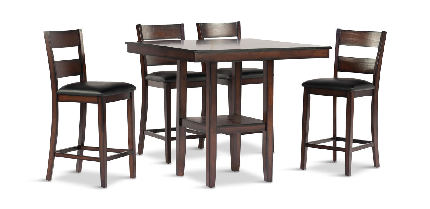 Pendleton Dining Table With 4 Counter Stools Hom Furniture