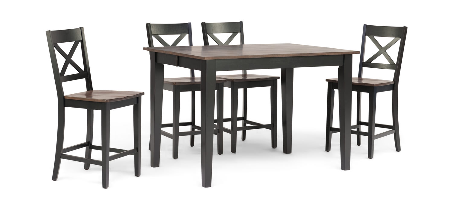 À La Carte Counter Table And 4 Stools | HOM Furniture